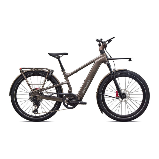 SPECIALIZED Turbo Vado 3 EVO 6.0 Ebike - GLOSS WARM SMOKE METALLIC / SATIN BRUSHED CHROME