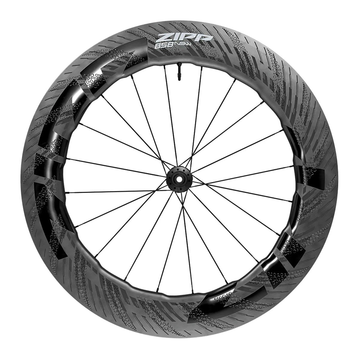 ZIPP 858 NSW Tubeless Disc Wheel - Carbon Black