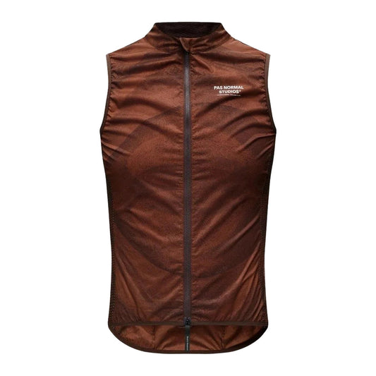 PAS NORMAL STUDIOS Mechanism Stow Away Gilet - AOP Light brown