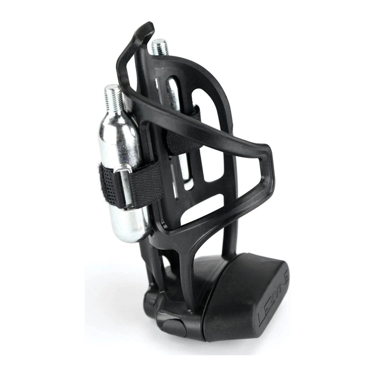 LEZYNE TUBELESS FLOW WATER BOTTLE CAGE WITH CO2 CARTRIDGES - BLACK