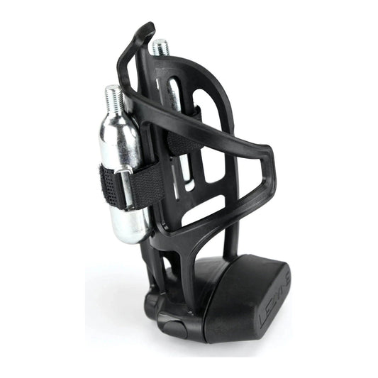 LEZYNE TUBELESS FLOW WATER BOTTLE CAGE WITH CO2 CARTRIDGES - BLACK