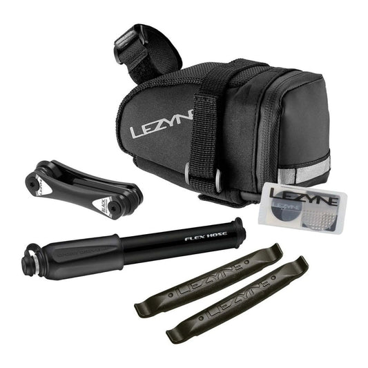 LEZYNE CADDY SADDLE BAG WITH HAND PUMP - BLACK