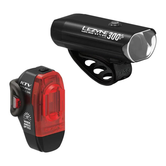 LEZYNE MICRO STVZO 300+ / KTV DRIVE STVZO LIGHT SET - BLACK
