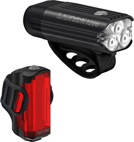 LEZYNE RADAR REACT SYSTEM SET - Black/Red