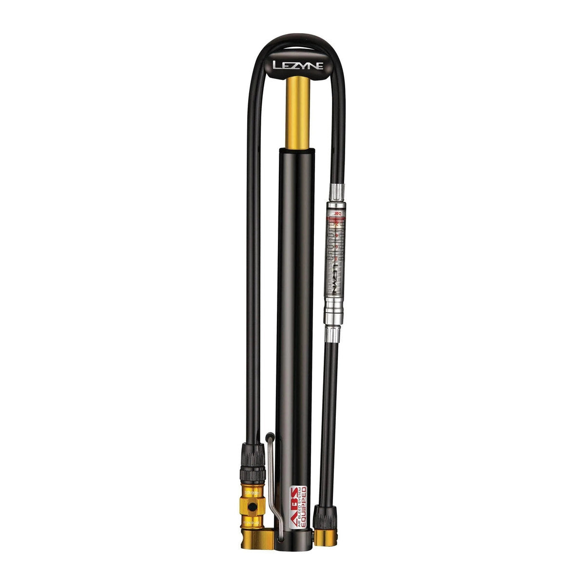 LEZYNE CNC MICRO FLOOR DRIVE HPG MINI PUMP - BLACK/GLOSSY