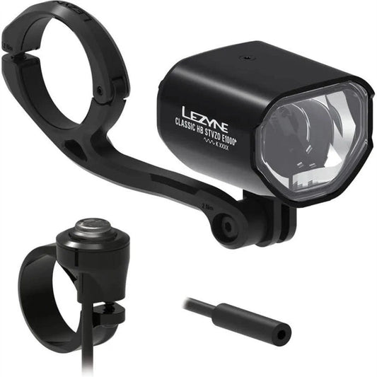 LEZYNE CLASSIC HB STVZO E1000+ Front LIGHT - BLACK/WHITE