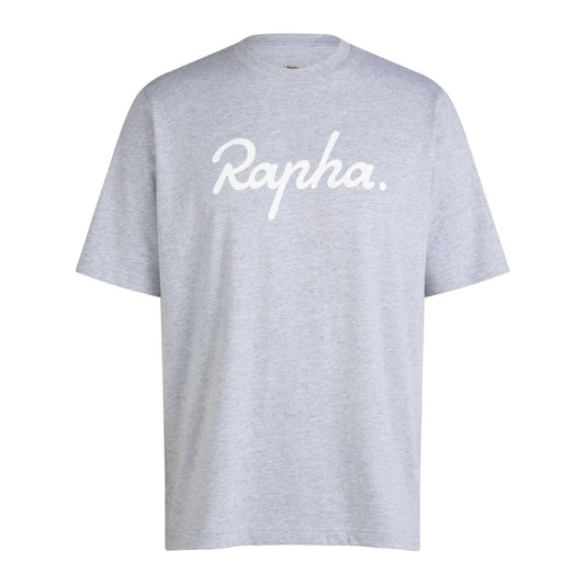 RAPHA COTTON LOGO T-SHIRT - GREY/WHITE