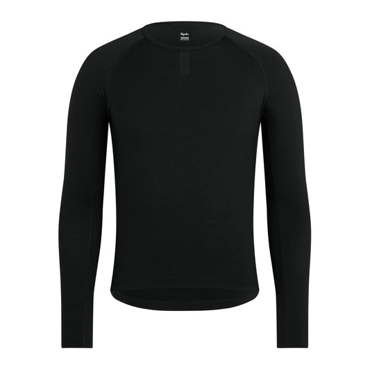 RAPHA MERINO LONG SLEEVE BASE LAYER - BLACK/BLACK