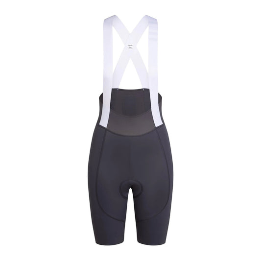 WOMENS RAPHA PRO TEAM BIB SHORTS III - IRON GREY/WHITE