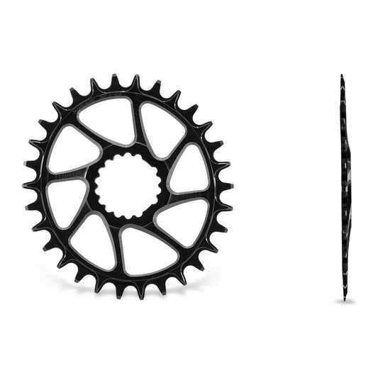 GARBARUK OVAL CHAINRING DIRECT MOUNT CANNONDALE HOLLOWGRAM (AI COMPATIBLE) - BLACK