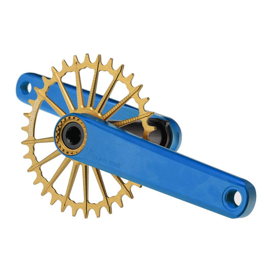 GARBARUK XC CRANKSET (no chainring) - BLUE/GOLD