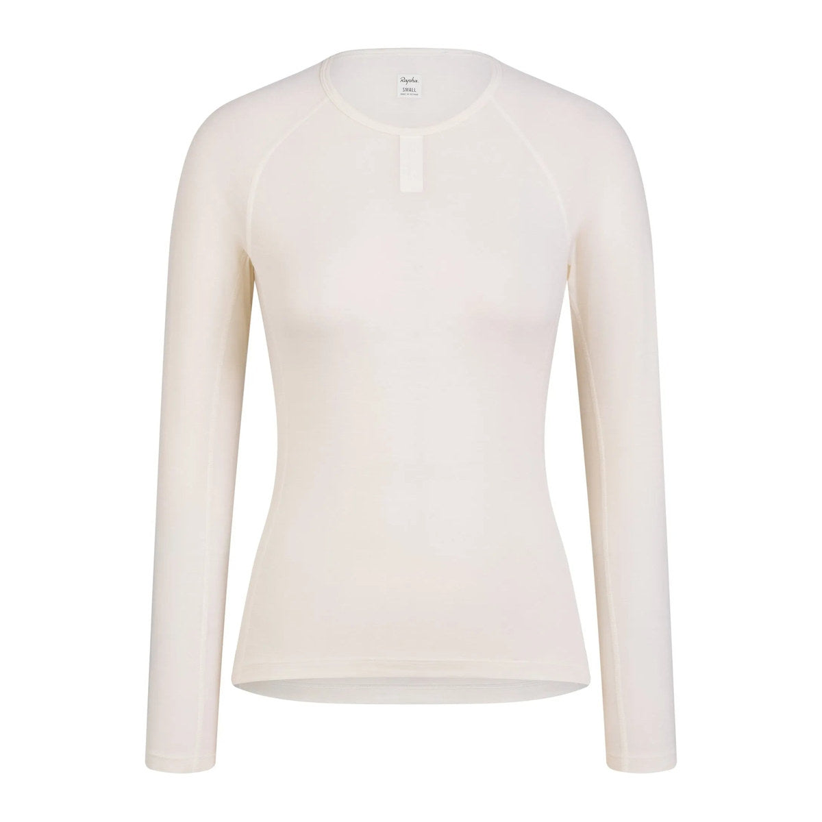 RAPHA MERINO LONG SLEEVE BASE LAYER - CREAM/WHITE