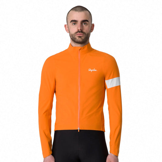RAPHA CORE RAIN JACKET III - BRIGHT ORANGE/WHITE