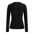 RAPHA MERINO LONG SLEEVE BASE LAYER - BLACK
