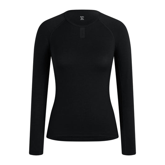 RAPHA MERINO LONG SLEEVE BASE LAYER - BLACK