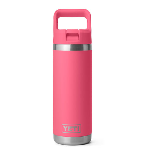 YETI Rambler 18oz/532m Bottle with Straw Cap - Tropical Pink