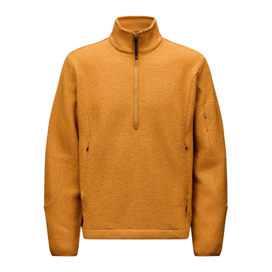 PAS NORMAL STUDIOS Off Race Boiled Wool Half Zip - Ochre