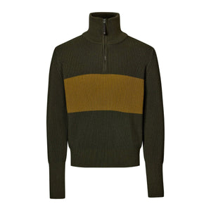 PAS NORMAL STUDIOS Off Race Merino Knit Half Zip - Olive