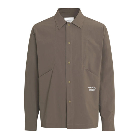 PAS NORMAL STUDIOS Off Race Tech Overshirt - Ash Brown