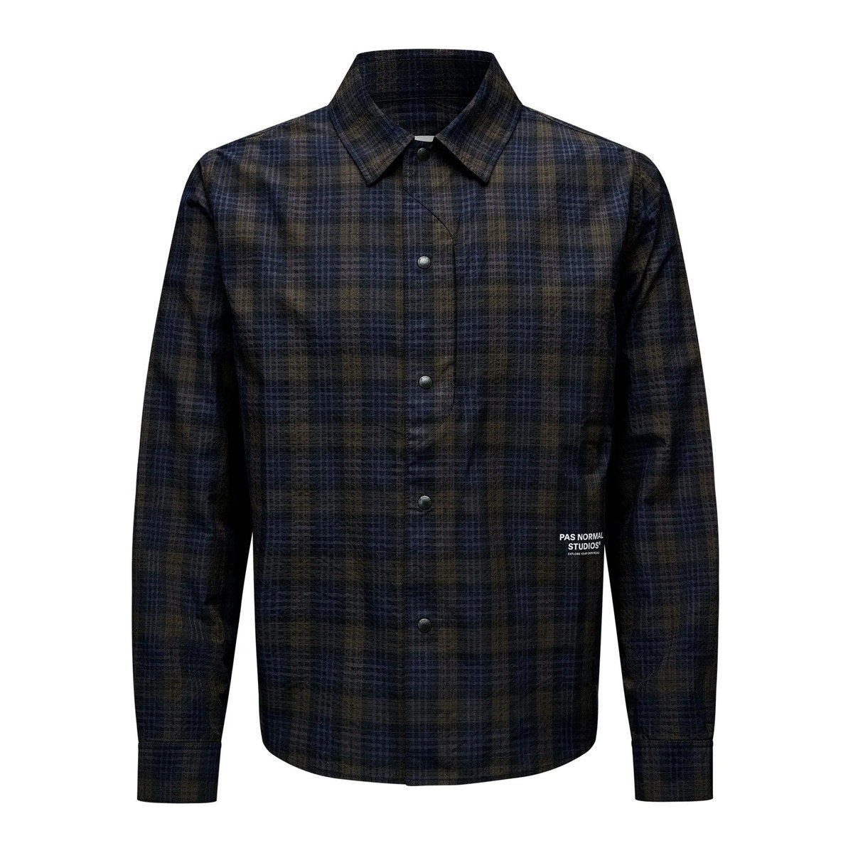 PAS NORMAL STUDIOS Off Race Seersucker Shirt - Dark Navy