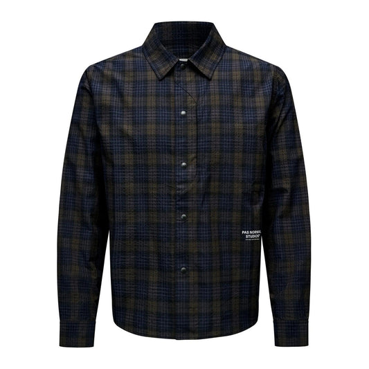 PAS NORMAL STUDIOS Off Race Seersucker Shirt - Dark Navy