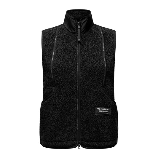 PAS NORMAL STUDIOS Women Off Race Pile Fleece Vest - Black