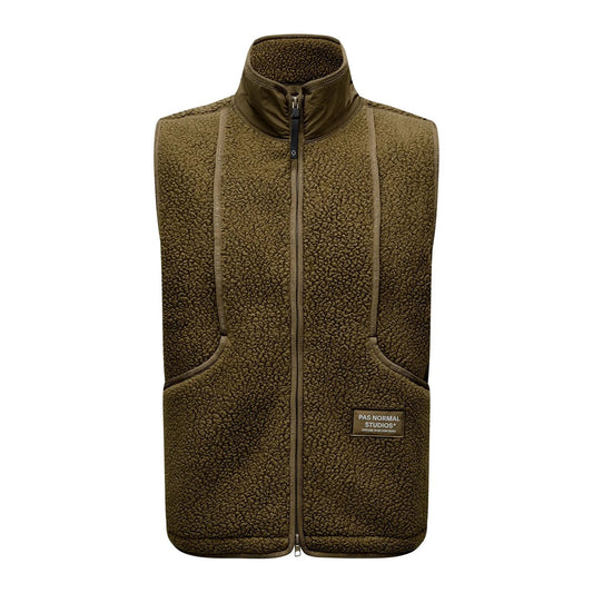 PAS NORMAL STUDIOS Off Race Pile Fleece Vest - Deep Olive