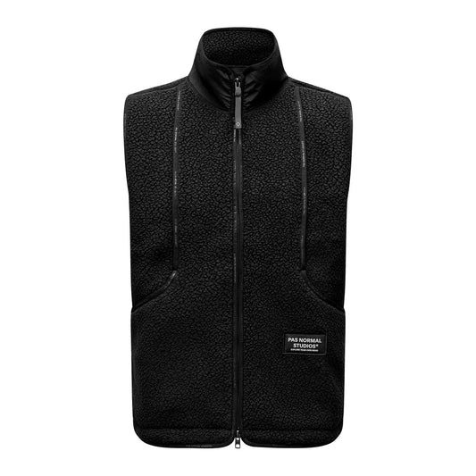 PAS NORMAL STUDIOS Off Race Pile Fleece Vest - Black