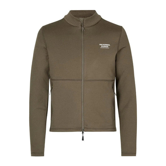 PAS NORMAL STUDIOS ESCAPISM Performance Fleece Zip Jersey - Dark Stone
