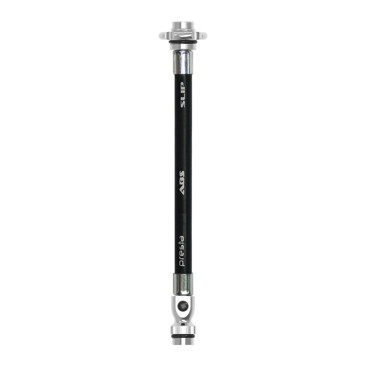 LEZYNE ABS FLEX HOSE PRESTA WITH VALVE TOOL FOR ROAD DRIVE PUMPS - BLACK/SILVER