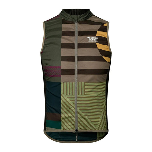PAS NORMAL STUDIOS Men Mechanism Stow Away Gilet - AOP International Earth