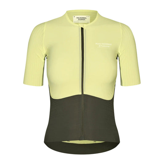 PAS NORMAL STUDIOS Women Mechanism Pro Jersey - Wasabi Green / Dark Olive