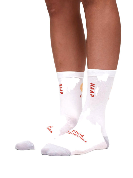 MAAP Strata Team Sock - White/Sorbet