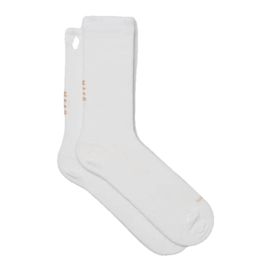 MAAP Team Socks Long - White/ Faded Fluoro Orange