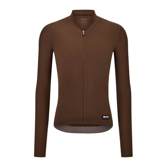 SANTINI Ready To Ride Unisex Long Sleeve Jersey - Chocolate