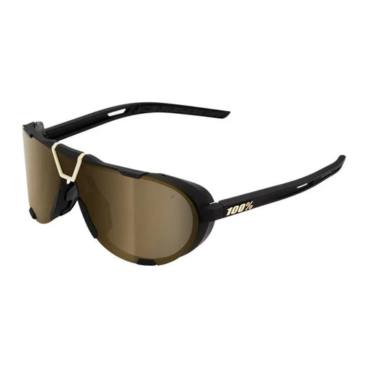 RIDE 100% Westcraft Sunglasses - Soft Tact Black / Soft Gold Mirror Lens