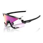 RIDE 100% Slendale Sunglasses - Gloss Black / Purple Flash Mirror Photochromic Lens