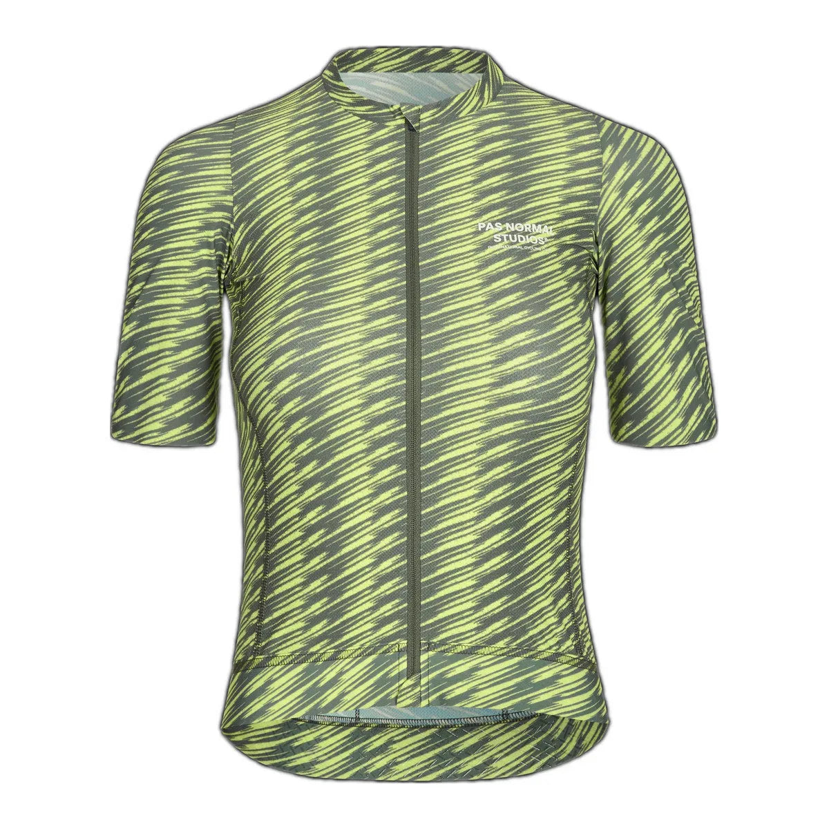 PAS NORMAL STUDIOS Women Solitude Jersey - Dark Moss / Lime Green