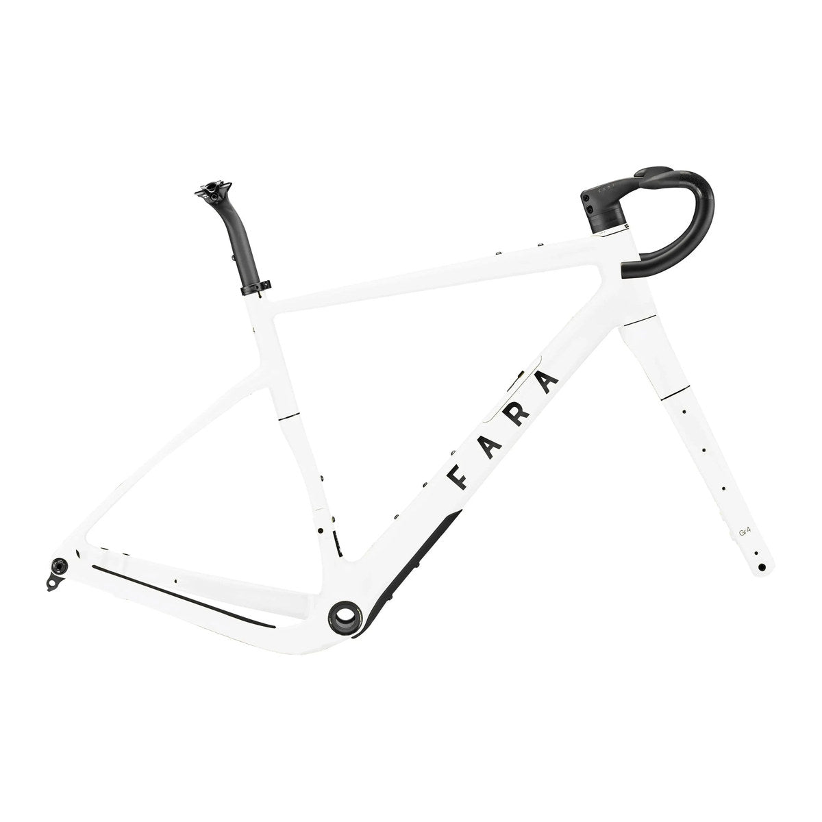 FARA Gr4 Gravel Frameset with Modular Cockpit - Arctic White