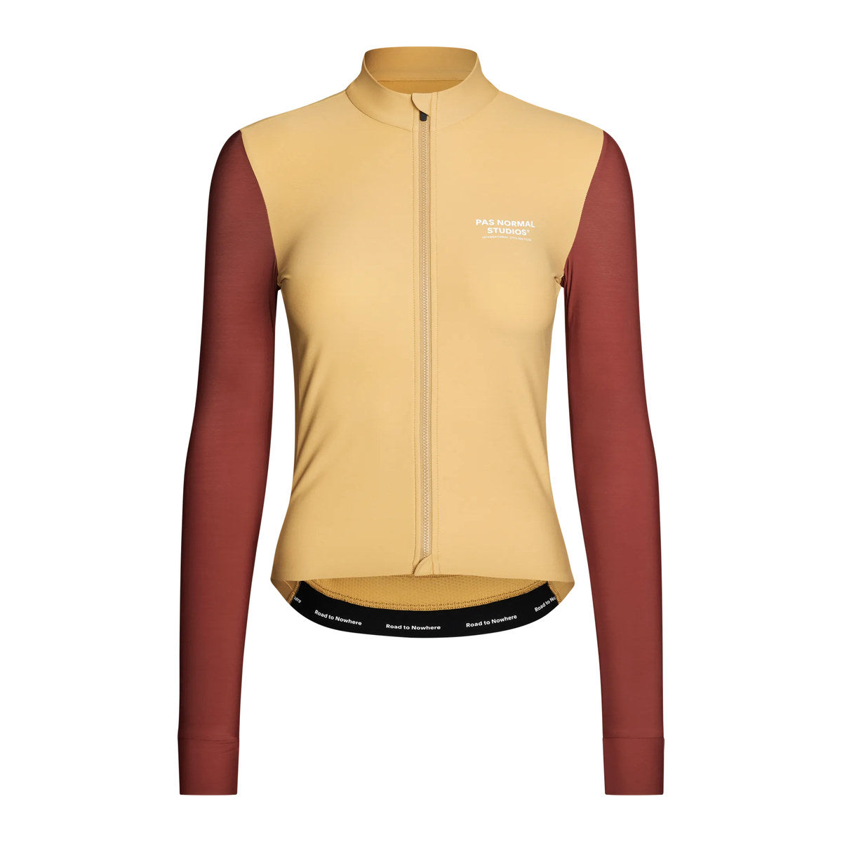 PAS NORMAL STUDIOS Mechanism Women Long Sleeve Jersey - Camel/Maroon