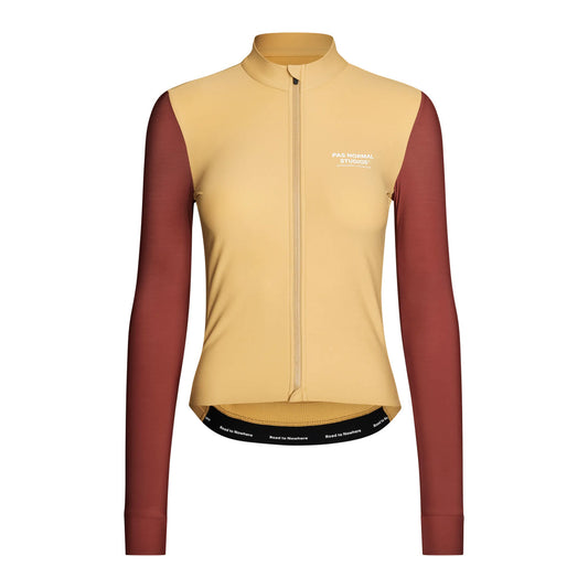PAS NORMAL STUDIOS Mechanism Women Long Sleeve Jersey - Camel/Maroon