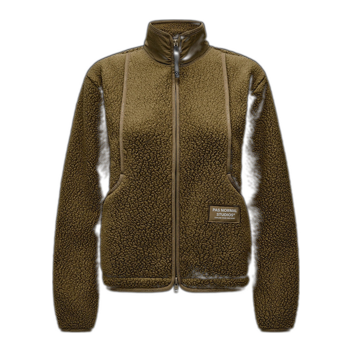 PAS NORMAL STUDIOS Women Off-Race Pile Fleece Jacket - Deep Olive