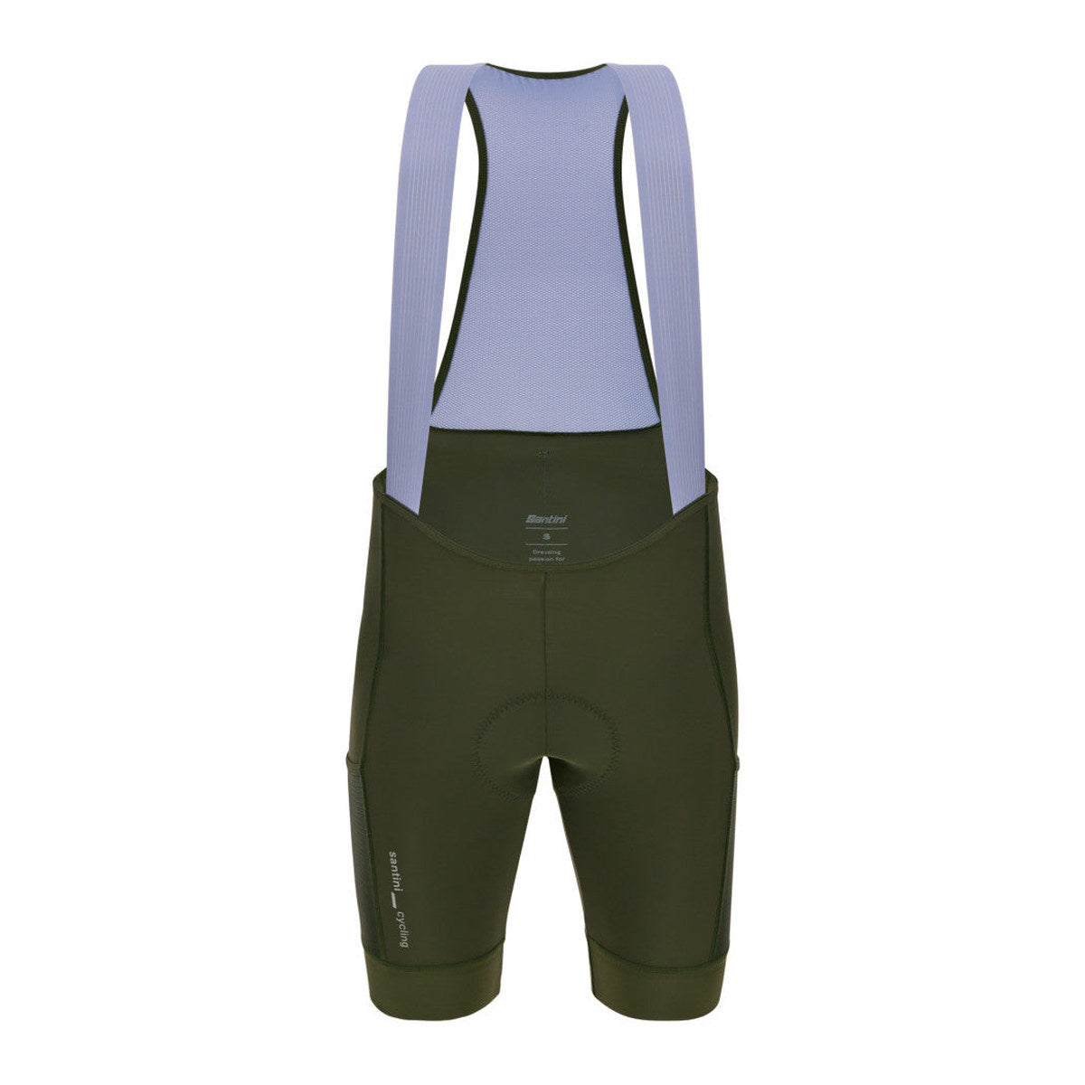 SANTINI Women Cargo Bib Shorts - Military Green