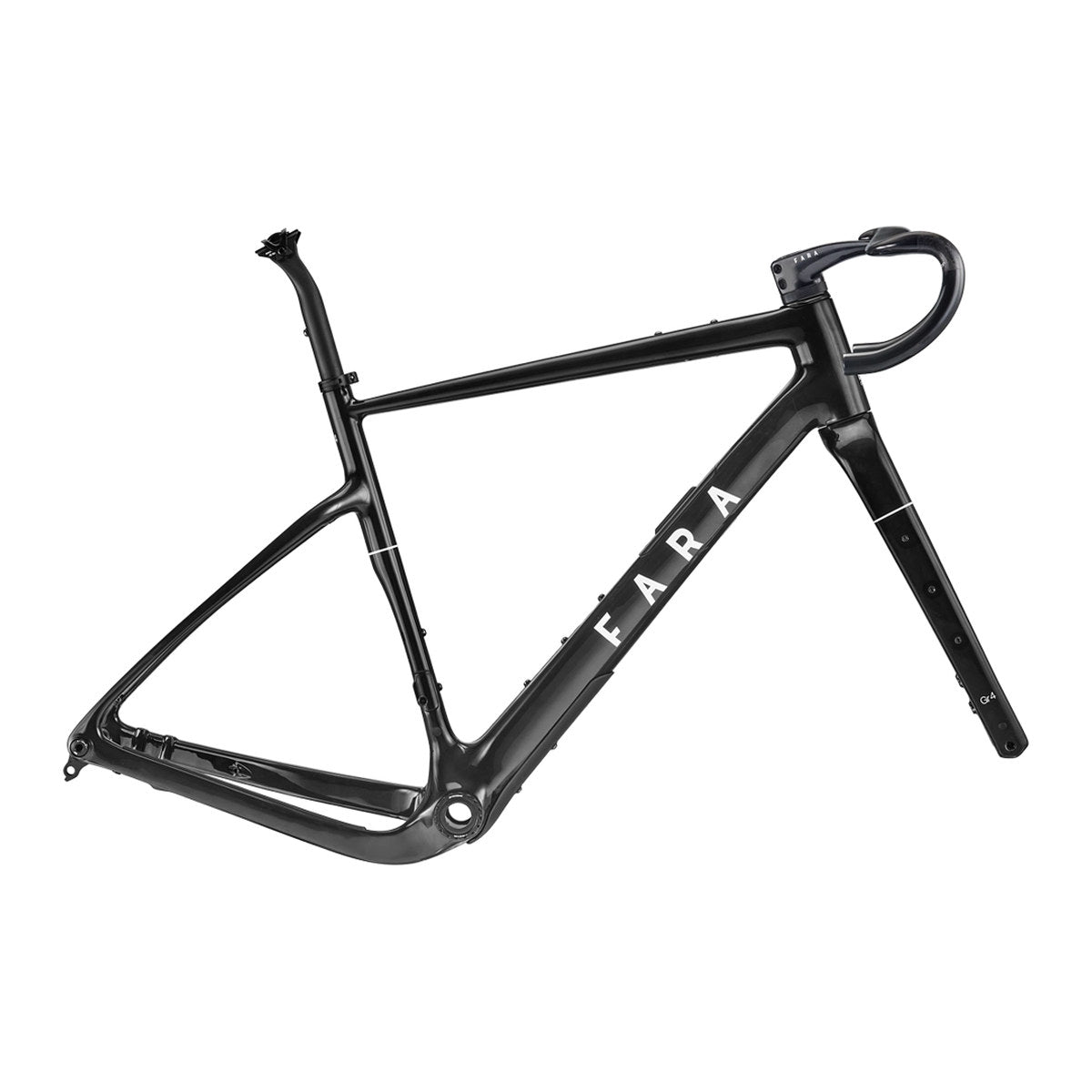 FARA Gr4 Gravel Frameset with Modular Cockpit - Racing Black