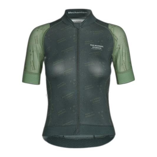 PAS NORMAL STUDIOS Women Mechanism Late Drop Jersey - Dark Moss Contrast