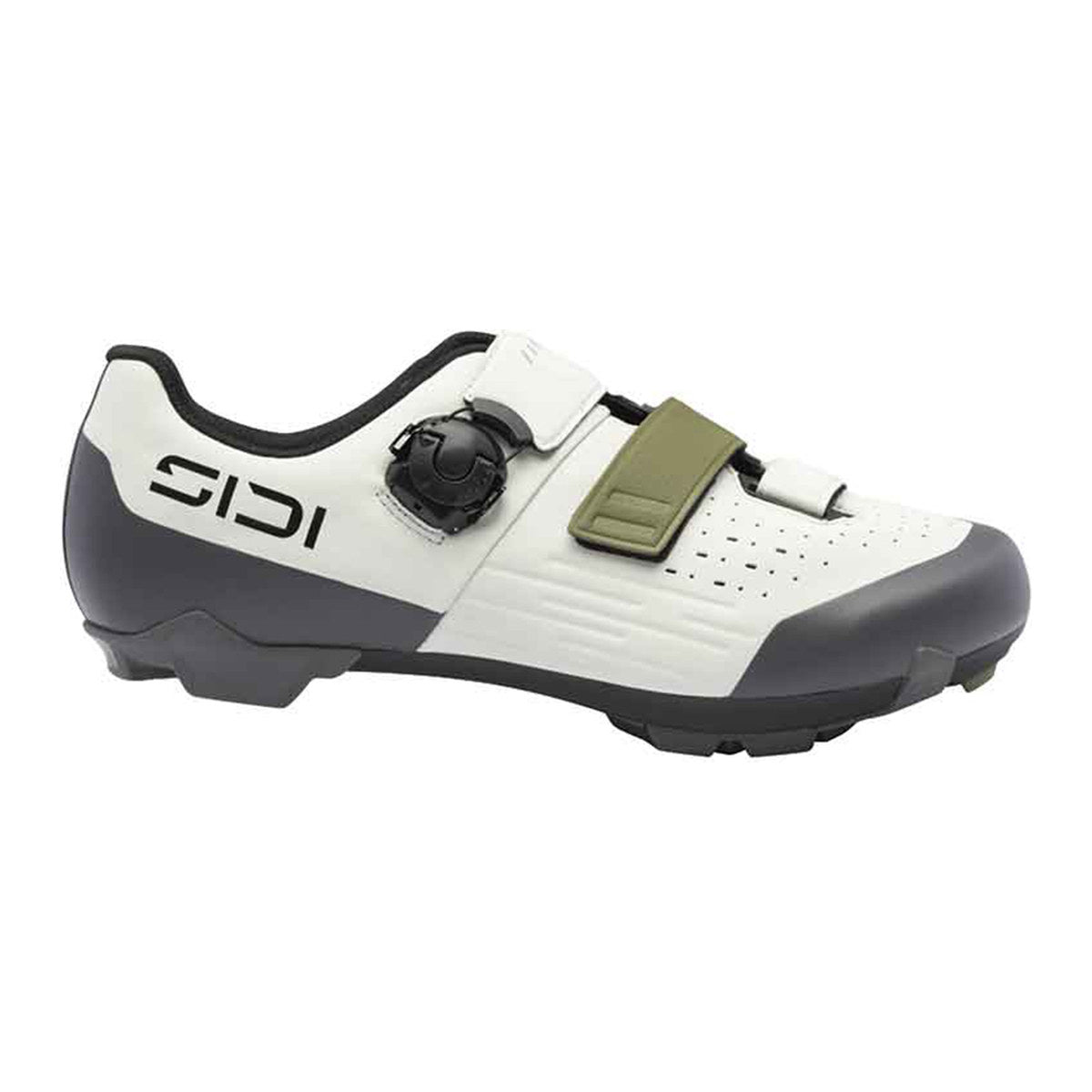SIDI Silvis XC Gravel Cycling Shoes - Ice White / Olive Green