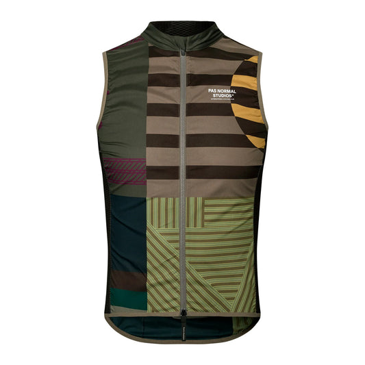 PAS NORMAL STUDIOS Men Mechanism Stow Away Gilet - AOP International Earth