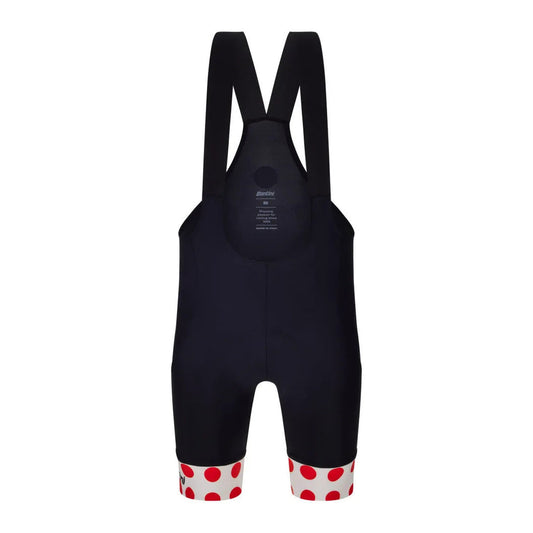 SANTINI Tour de France Polka Dot Bib Shorts - Black
