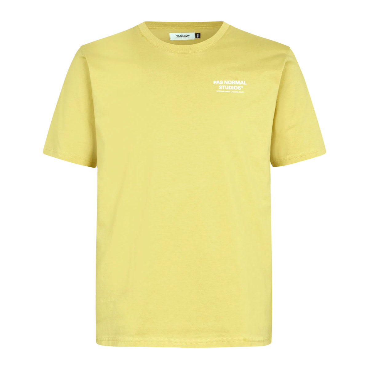 PAS NORMAL STUDIOS Off Race Small Logo Tshirt Short Sleeve - Dusty Yellow/White