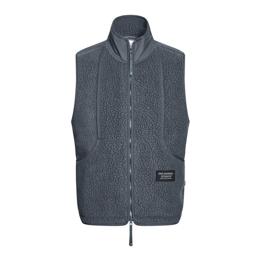 PAS NORMAL STUDIOS Off Race Pile Fleece Vest - Steel